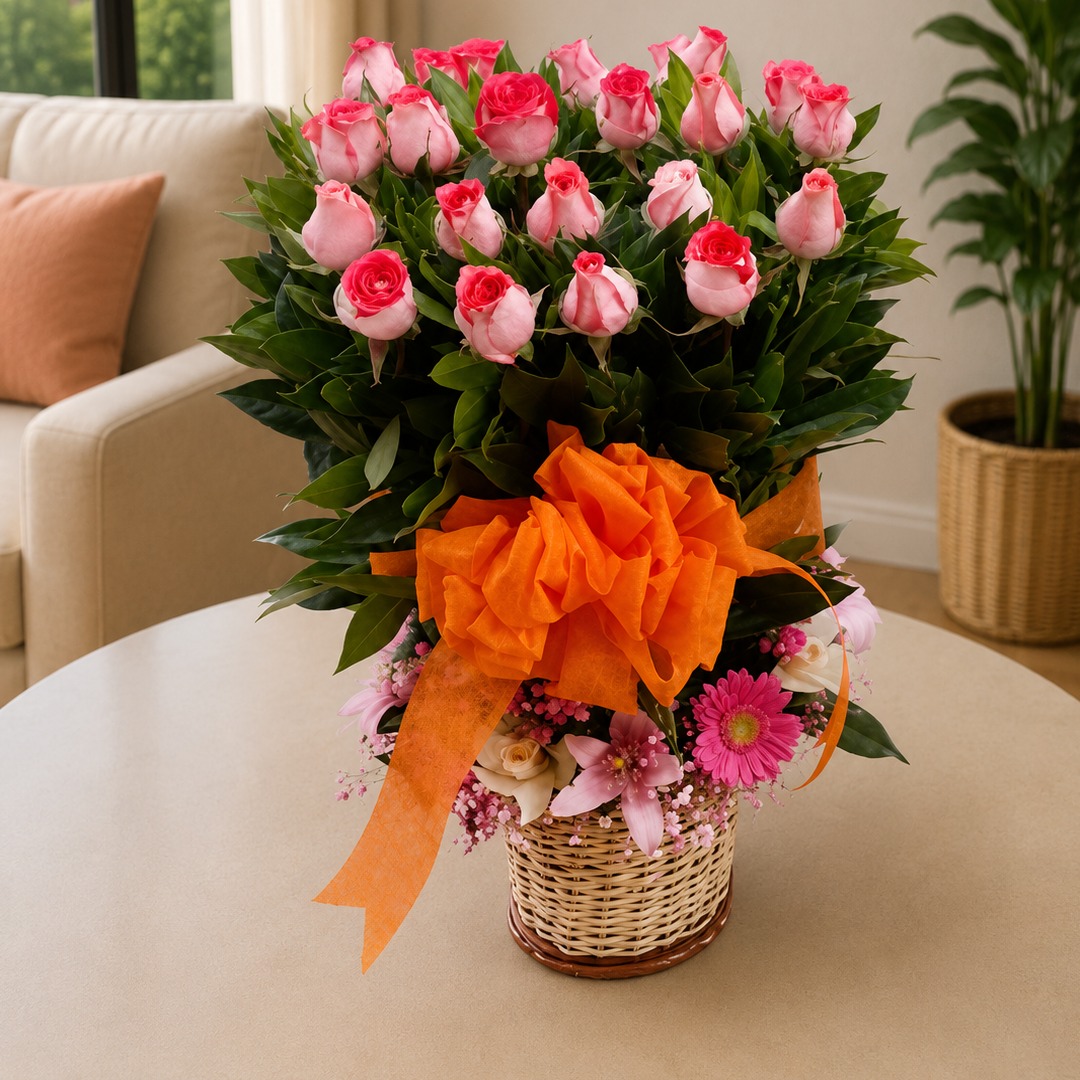 Arreglo floral rosas de temporada