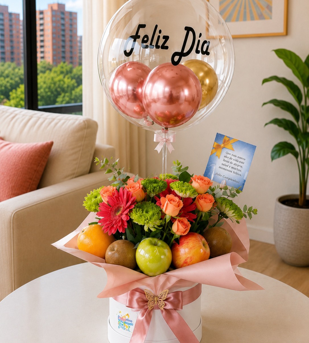 Composition floral fraîche livrée à domicile comme geste de remerciement