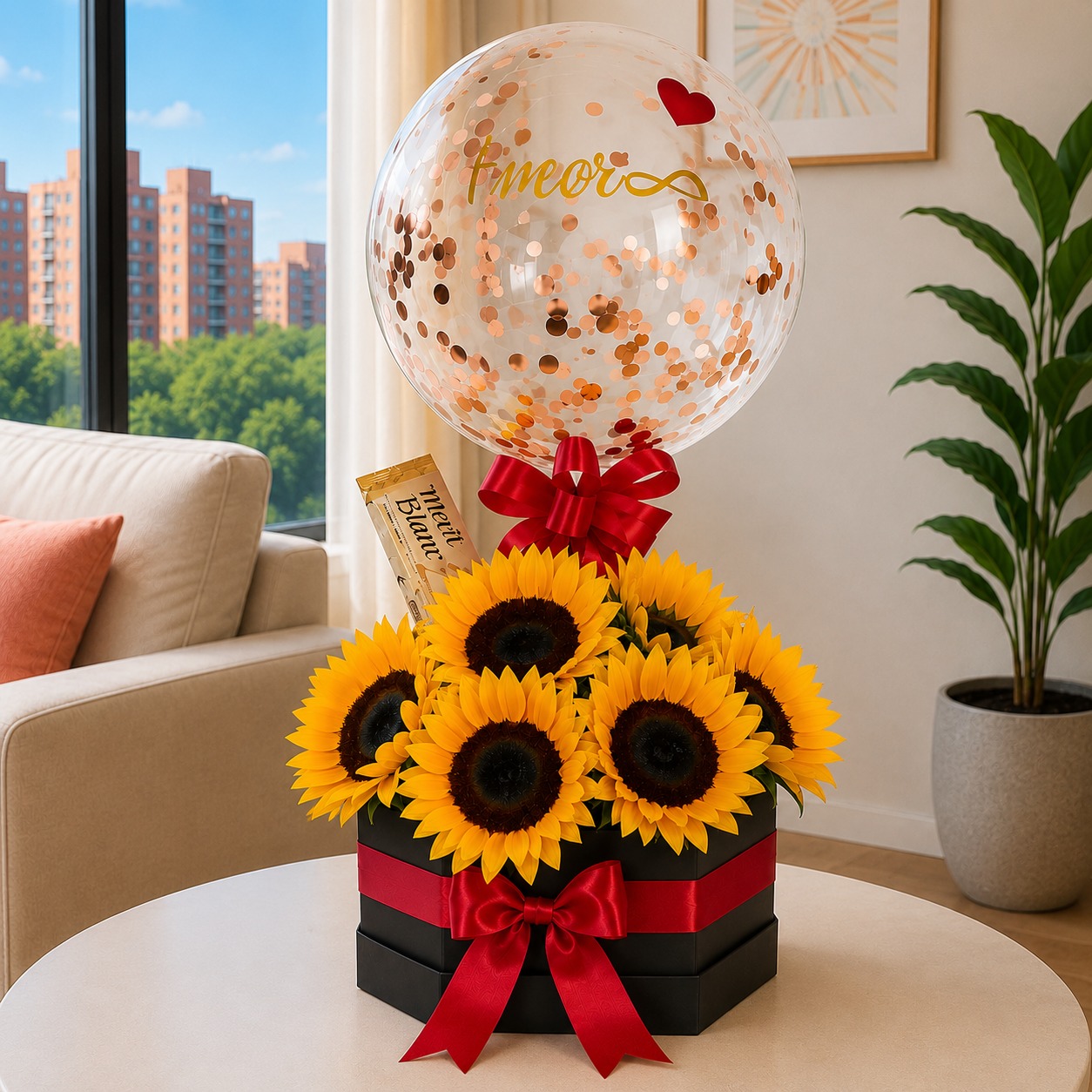 Arreglo Floral Caja de Girasoles
