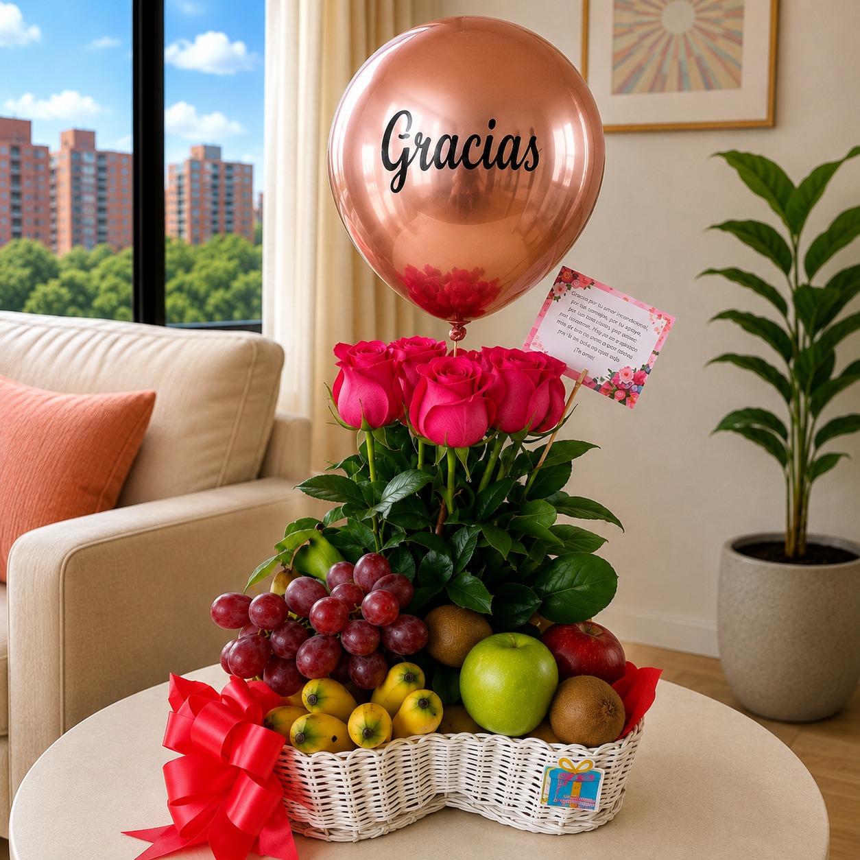 Canasta con frutas